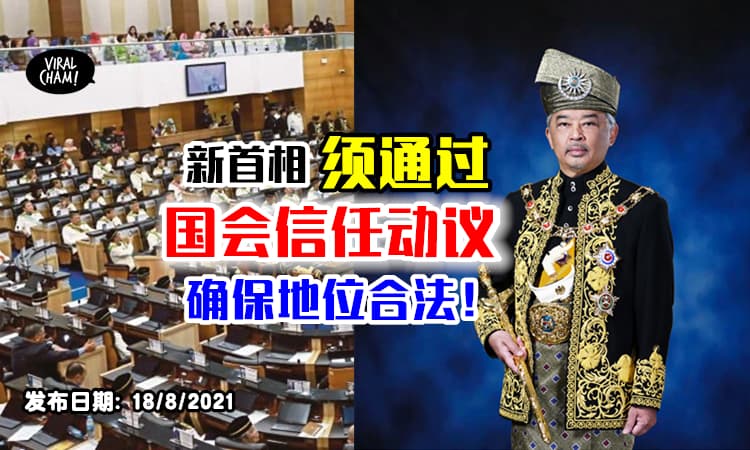 【就算当选还是要面对！】新任首相要通过「国会信任动议」⚡最高元首：新首相须合法！