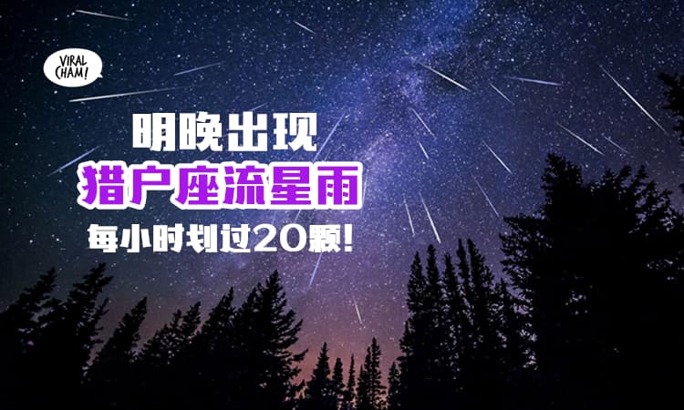 【一起去看星星吧✨】10月21日晚上出现『猎户座流星雨』每小时划过20颗😍