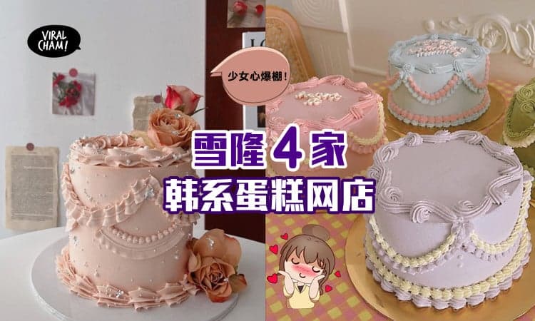 【少女心爆棚💜】雪隆4家超夯Ins风韩系蛋糕网店，送给闺蜜好看又好吃！