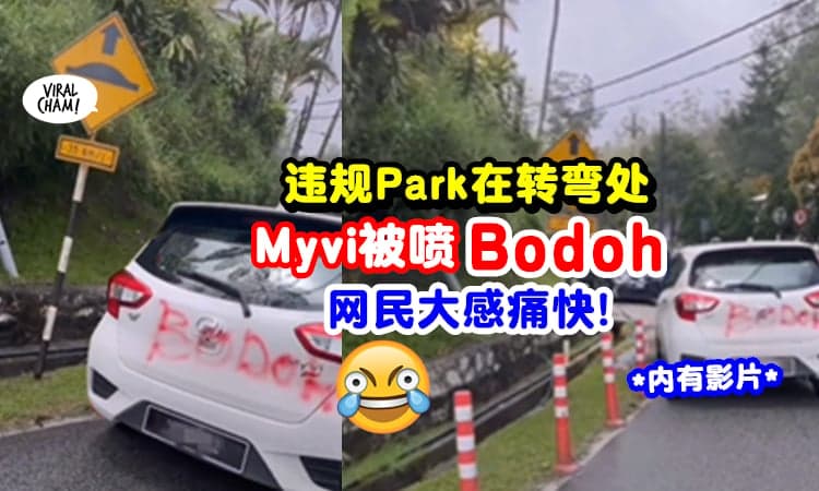 【看你下次还敢不敢❗️】乱乱Parking挡路, 勇者「涂鸦喷Bodoh字眼」报复⚡