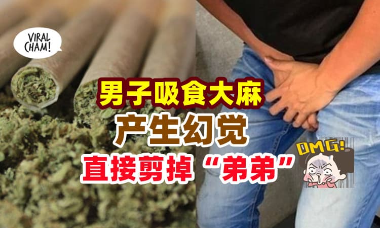 【惨痛代价✂】男子吸大麻产生幻觉⚡ 竟直接拿剪刀“自宫”！😱