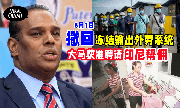 【Kakak可以来了！】8月1日起印尼撤回冻结输出外劳决定！大马雇主可以获准聘请外帮佣！