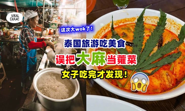 【吃东西前需注意❗】女子到泰国旅游『误认大麻为蕹菜🌿』吃完才发现：以为是normal清汤面😱