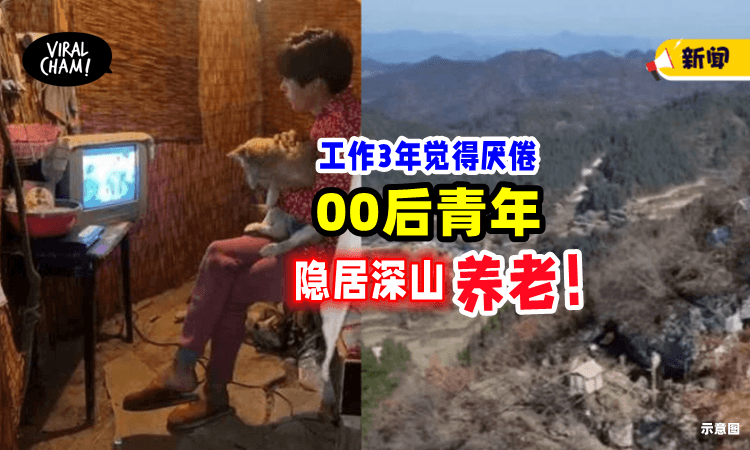 【年纪轻轻就“躺平”❗️】00后青年厌倦每天上班，决定「隐居深山」养老⚡