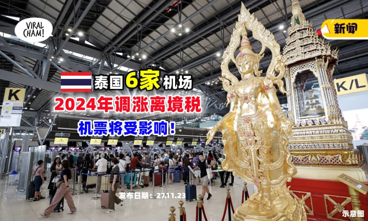 【2024年去玩的朋友注意❗】泰国“这6个”机场『调涨服务税』✈ 机票也会调高！
