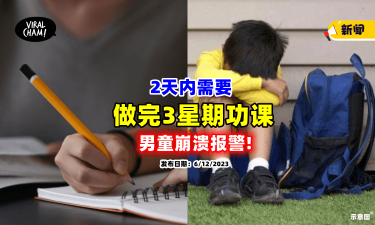 【根本写不完❗】2天要做完「3个星期作业」男童哭着报警: 我崩溃了😭