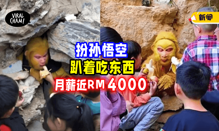 【景区找人扮孙悟空🐒】月薪近RM4000「只需吃东西」还可以打包回家😍