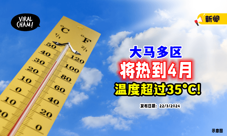 【温度超过35°C❗】气象局：大多地区的炎热天气🔥预计将「持续到4月」