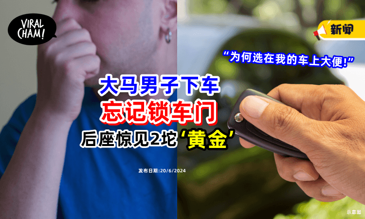 【防偷防贼, 防“黄金”❗】男子下车「忘记锁门⚡」上车惊见后座2坨大便!