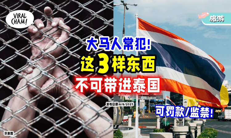 【要去泰国的注意!】榜上「这3个东西」不可携带入境⚡ 恐面临最高5年监禁 & 罚款❗