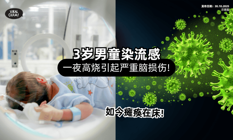 【他才3岁❗】一夜高烧确诊「坏死性脑病变⚡」活泼男童“染流感”瘫痪在床!