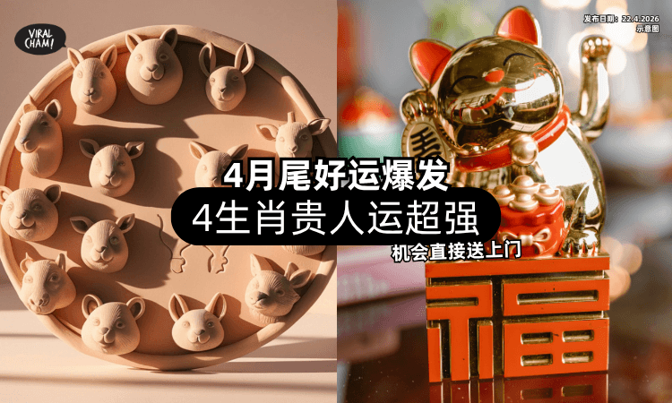 【4月尾好运爆发❗】命理师点名这4个生肖「贵人运超强✨」机会直接送上门！