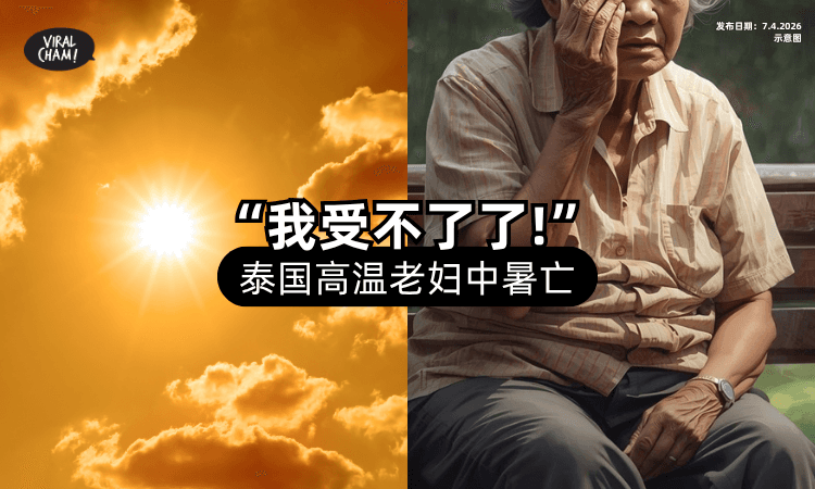【“我受不了了❗”】泰国44°C高温⚡ 老妇高喊「太热了」中暑倒毙！
