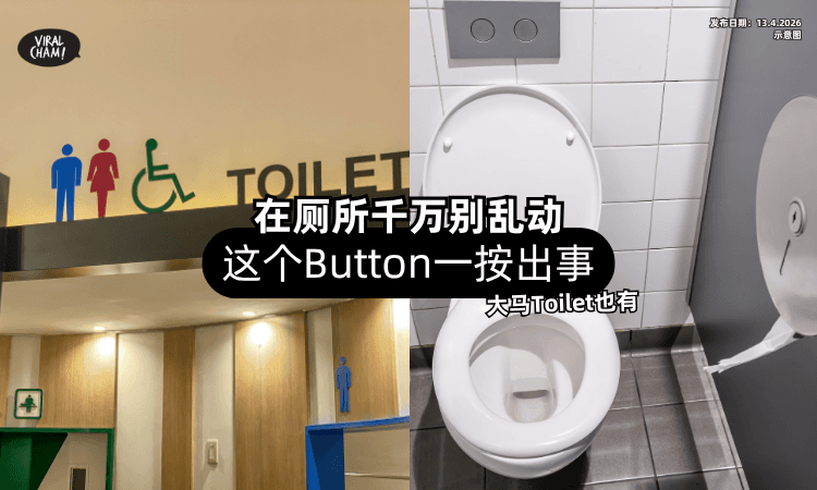 【大马Toilet也有❗】在厕所千万别乱动⚡「这个按钮」一按直接出事！
