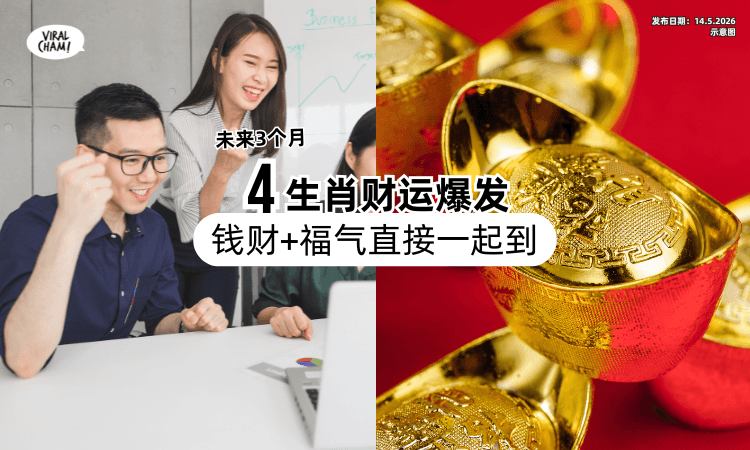 【运气加倍来❗】未来3个月「这4大生肖」财运爆发✨ 钱财+福气直接一起到！
