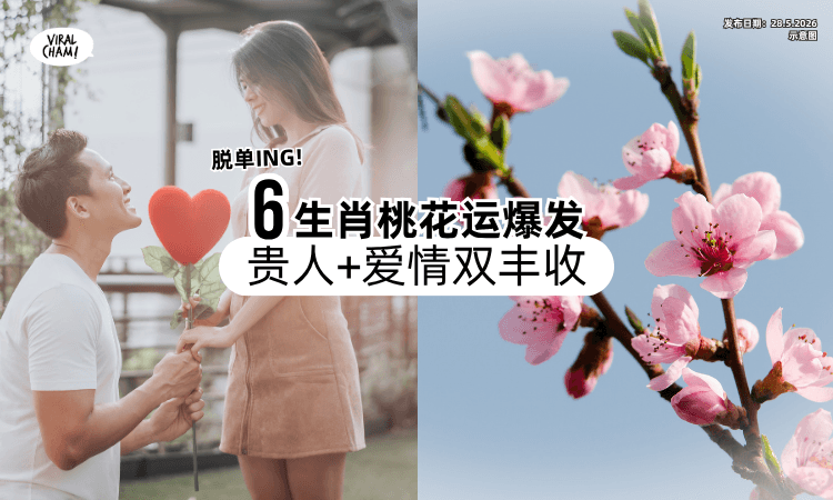 【准备脱单啦❗】6大生肖被点名「桃花运爆发✨」贵人和爱情直接双丰收！