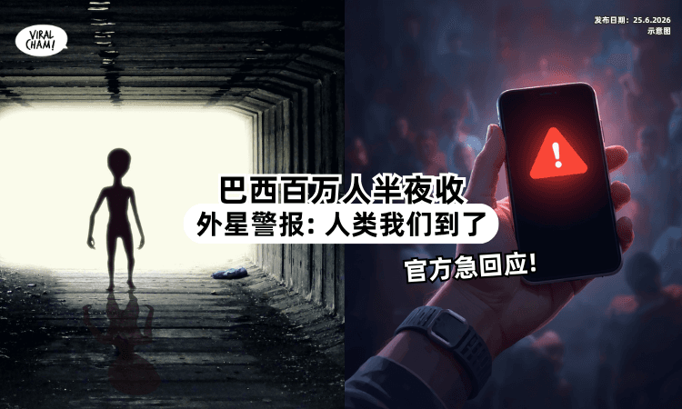 【诡异警报⚠️】巴西百万人手机深夜响起「人类我们到了⚡」政府急回应！