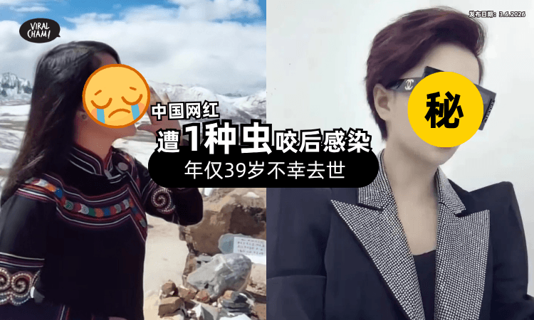 【突停更没消息❗】网红遭「1种虫」叮咬⚡ 感染后骤逝年仅39岁!