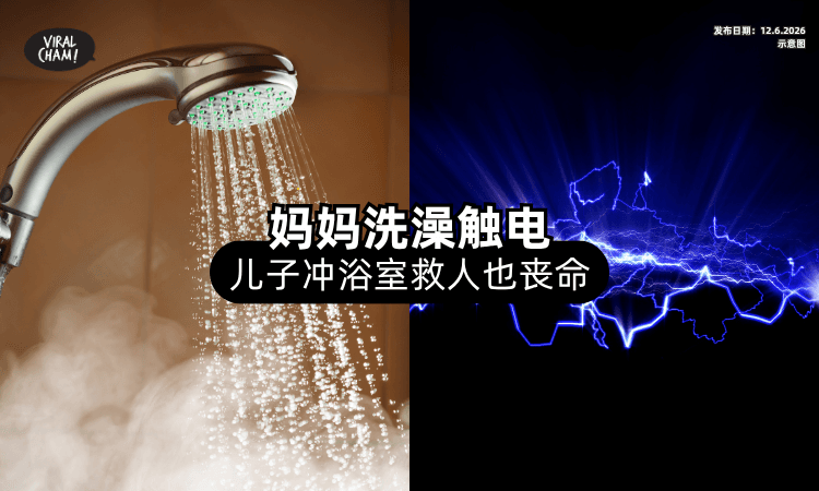 【救人心切❗】妈妈洗澡触电倒地⚡ 儿子「冲浴室救人」双双丧命！