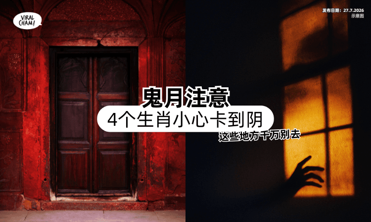 【鬼月注意❗】4个生肖要「小心卡到阴⚡」命理师警告：这些地方千万别去！