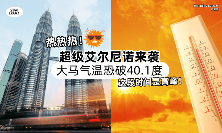 【这段时间是高峰❗】超级艾尔尼诺来袭「大马气温⚡」恐破40.1度！