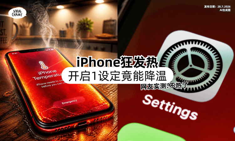 【手机狂发热❗】iPhone「开启1设定」竟能降温⚡ 一票网友实测：不热了！