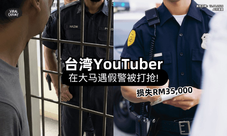 【损失RM35K❗】台湾知名网红「在大马遇假警」遭抢劫+殴打⚡ 12名嫌犯已落网！