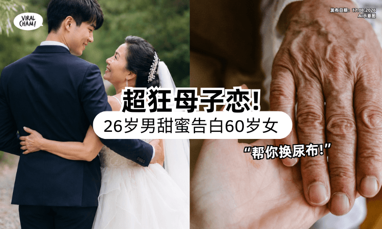 【上演母子恋❗】26岁男初恋「追60岁阿嬷」超开心⚡ 甜蜜宣言：帮你换尿布！
