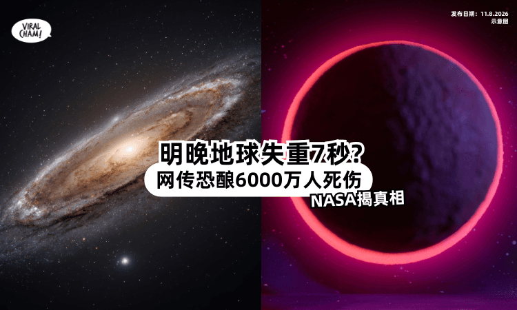 【明晚地球失重7秒⁉️】网传「恐酿6000万人死伤⚡」NASA揭真相!