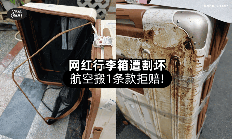 【失踪21天❗】网红行李箱遭割坏贵重物品全不见⚡ 航空公司搬「1条款」拒赔！