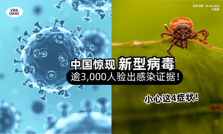 【4症状要小心❗️】中国惊现「新型病毒🦠」逾3,000人验出感染证据！