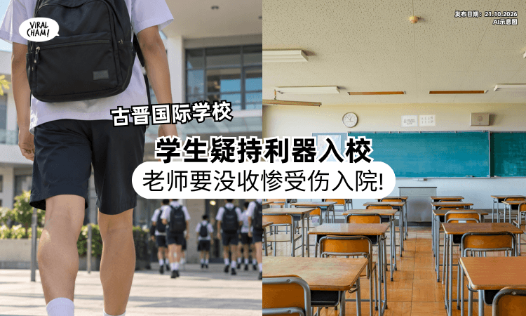【震惊❗】古晋国际学校传「学生疑持利器」伤人⚡ 一名老师受伤送院！