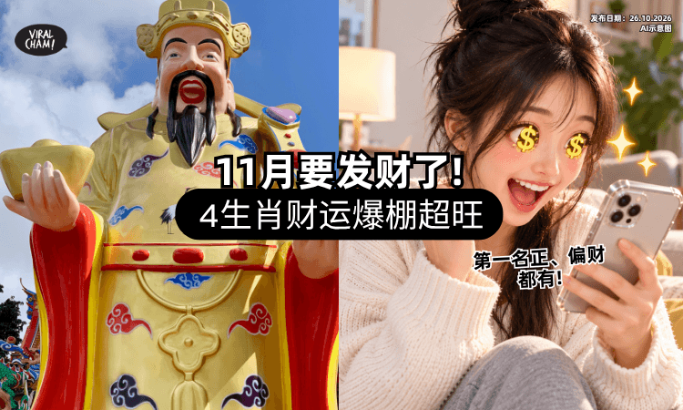 【被财神爷点名❗】11月「这4生肖」要Huat了💰 冠军正、偏财双丰收！