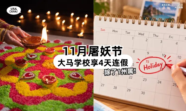 【11月有4天连假❗】屠妖节「学校假期」出炉⚡ 只有1州属除外!