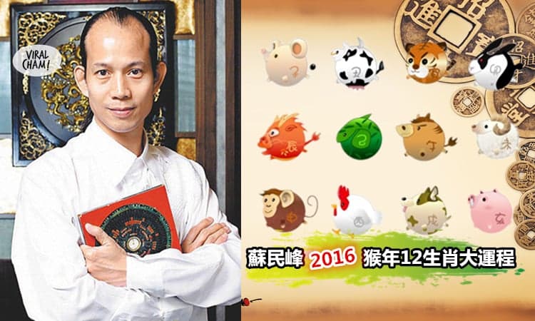 【蘇民峰2016猴年12生肖大運程】豬虎猴蛇要注意了! 最幸運的生肖竟然是….